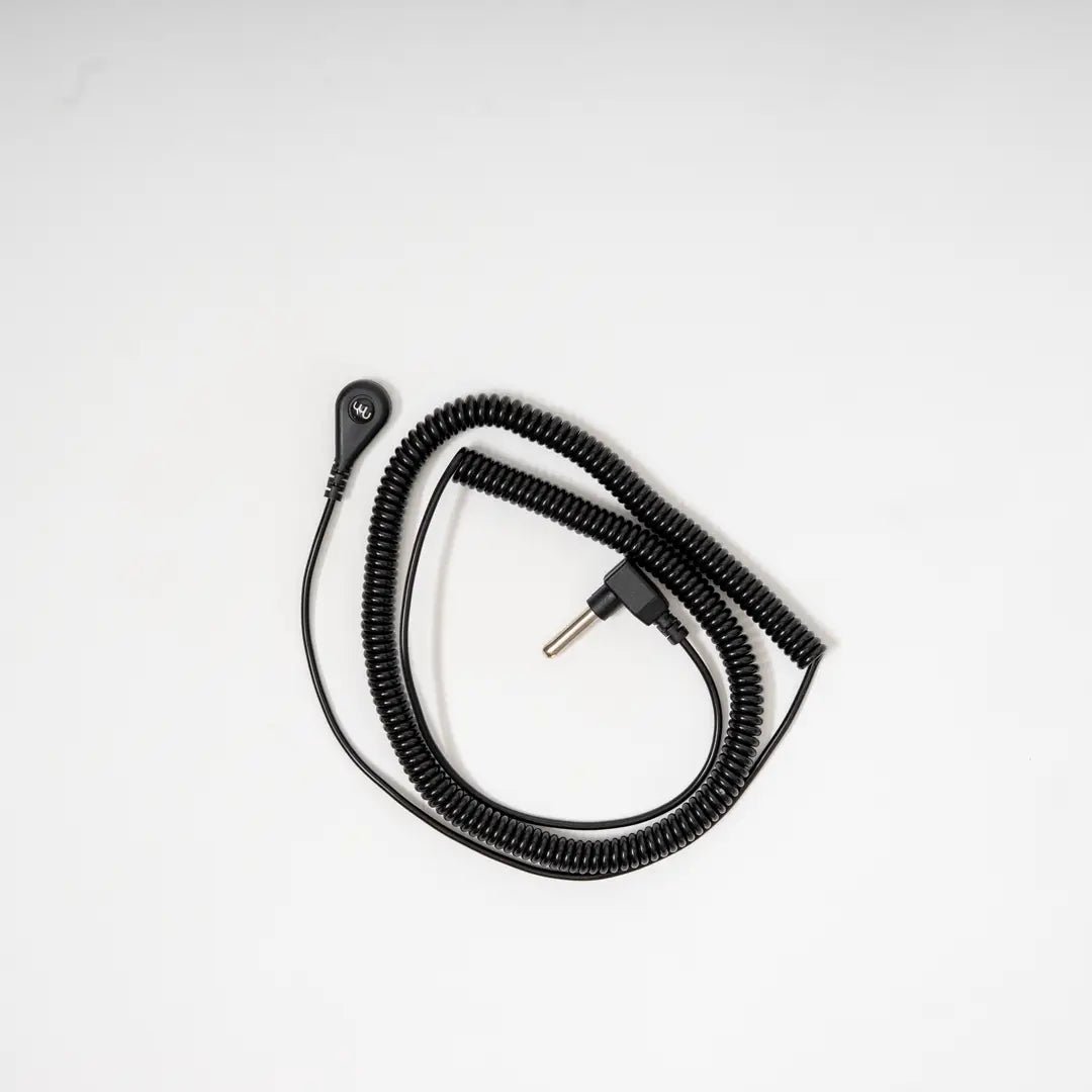 Wurzler™ spiraalkabel voor aardingsstekker zwart